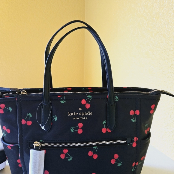 Kate Spade Women's The Little Belt Black Red Cherry Satchel Shoulder Handbag - Picture 5 of 14